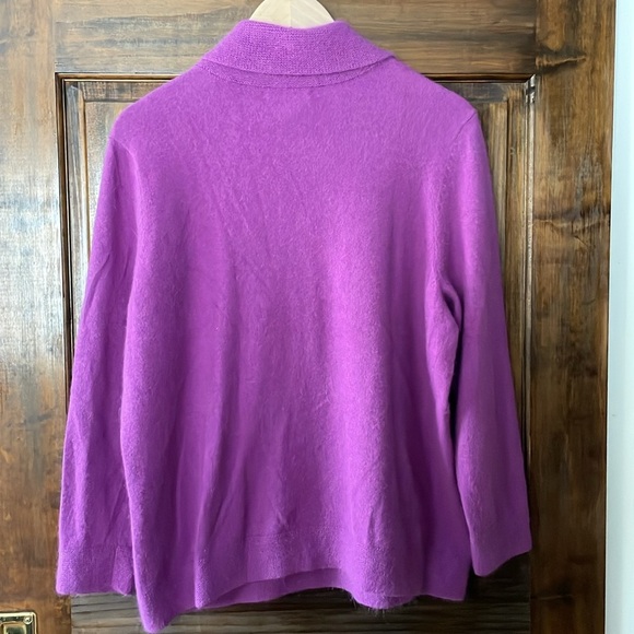 Sarah Spencer Magenta Angora Shawl Collar Sweater Women’s Size 2X - Picture 7 of 8